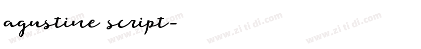 agustine script字体转换